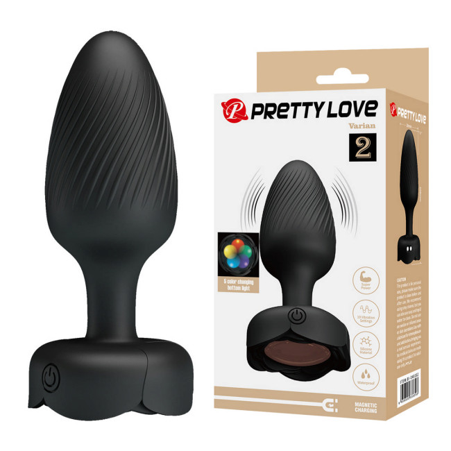 Анальная вибропробка с разноцветной подсветкой VARIAN Pretty Love Анальная вибропробка с разноцветной подсветкой VARIAN Pretty Love