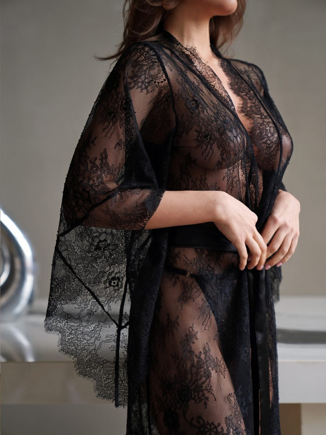 Кружевной пеньюар кимоно (Muse)2XL/3XL 06907 Кружевной пеньюар кимоно (Muse)2XL/3XL 06907