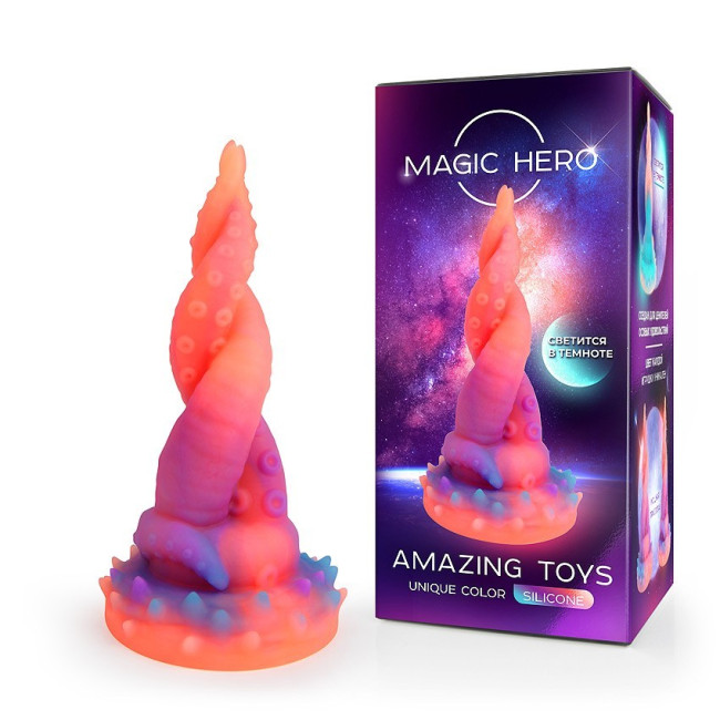 ФАНТАЗИЙНЫЙ ФАЛЛОИМИТАТОР MAGIC HERO СВЕТЯЩИЙСЯ В ТЕМНОТЕ  арт. MH-13026