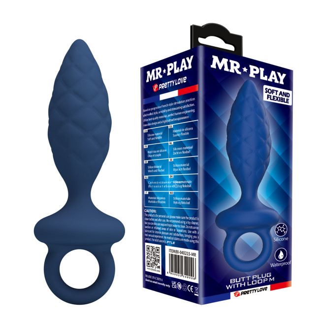 Анальная пробка с кольцом, размер M Butt Plug Mr. Play Pretty Love BI-040215-MR Анальная пробка с кольцом, размер M Butt Plug Mr. Play Pretty Love BI-040215-MR