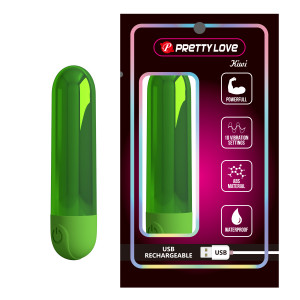 Вибропуля Kiwi, зелёная металлизированная Pretty Love