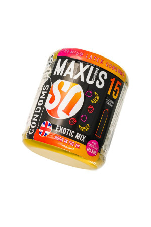 Презервативы Maxus EXOTIC MIХ ароматизированные  для орального секса 15 шт