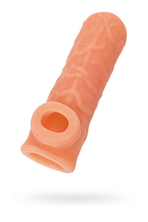 Насадка реалистичная KOKOS NUDE SLEEVE с дополнительной стимуляцией, TPE, телесная, 14 см NS 001-L