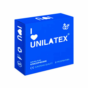 ПРЕЗЕРВАТИВЫ UNILATEX "NATURAL PLAIN" классические, 3 шт