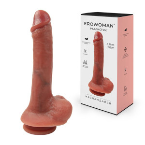 РОСКОШНЫЙ  ФАЛЛОИМИТАТОР  EROWOMAN L 215 мм D 35 мм, арт. ER-30142