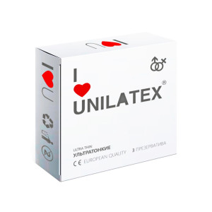 ПРЕЗЕРВАТИВЫ UNILATEX "ULTRA THIN" ультратонкие, 3 шт.