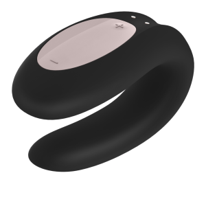 Парный вибратор Satisfyer Double Joy с возможностью управления через приложение (черный)