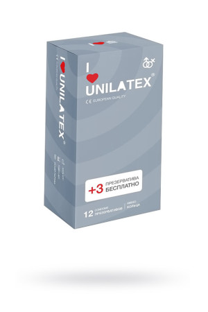 ПРЕЗЕРВАТИВЫ UNILATEX RIBBED РЕБРИСТЫЕ №12
