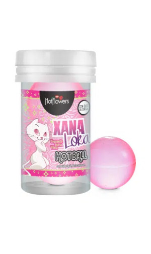 Лубрикант  2 шарика HOT BALL XANA LOKA на силиконовой основе с эффектом вибрации HotFlowers Бразилия