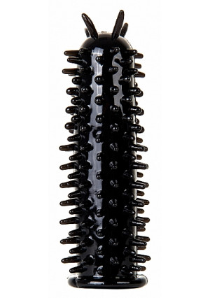 Насадка на пенис с силиконовыми шипами Spiky -Penis Extension  SHT112BLK