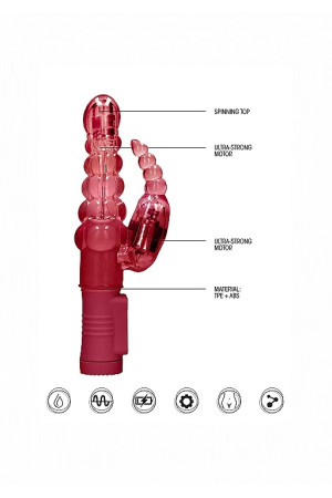 Вибратор кролик Rotating Bubbles с функцией ротации