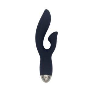 Вибратор KEENIGH KN0521 BL с клитор.отростком Silicone+ABS аккумулятор 198*33