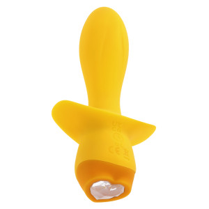 Яркая Анальная вибропробка Mellow Yellow  Evolved