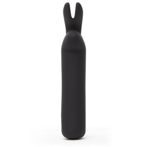 Вибропуля с ушками кролика Happy Rabbit черная