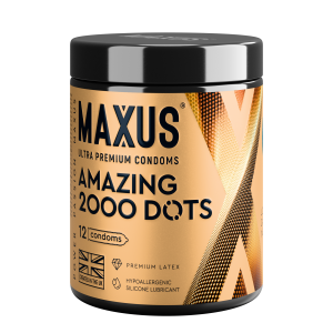 Презервативыс супер точками  MAXUS 2000 Amazing Dots  12 шт