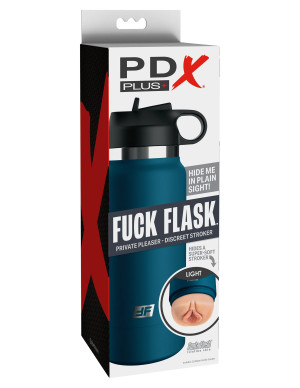 Мастурбатор телесный в синей фляге FUCK FLASK  Pipedream