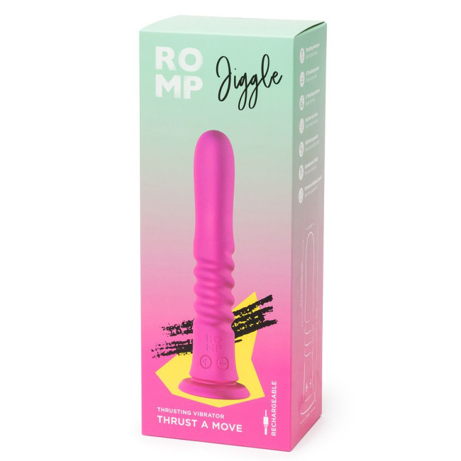 Вибромассажер на присоске с пружиной Romp Jiggle, фуксия Вибромассажер на присоске с пружиной Romp Jiggle, фуксия