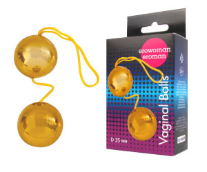 Шарики вагинальные BALLS золотые D 35 мм, вес 50 г арт. EE-10097 Z