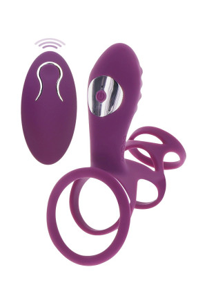 эрекционная вибронасадка с дистанционным управлением Toy Joy Halo Halo C-Ring Sleeve